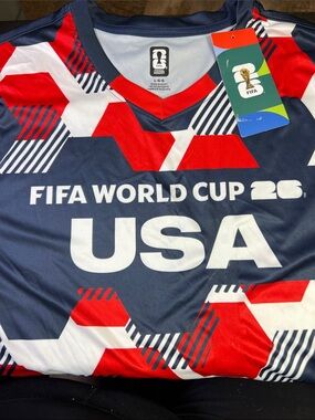 FIFA World Cup USA Short Sleeve Tee - Navy, Red & White